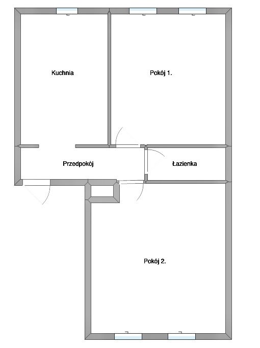 Mieszkanie dwupokojowe na sprzedaż Wrocław, Przedmieście Oławskie, Przedmieście Oławskie, Stanisława Worcella  59m2 Foto 2