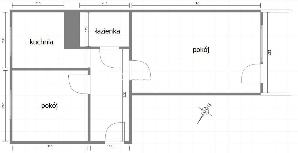 Mieszkanie dwupokojowe na sprzedaż Kraków, Podgórze, Płaszów, Dworcowa  43m2 Foto 3