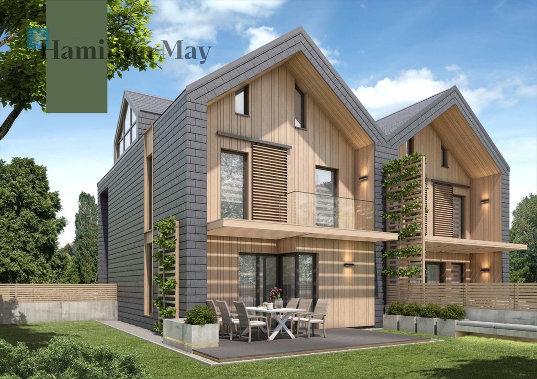 Nowoczesny dom bliźniaczy 115 m² z ogrodem i garażem Budzyń, Budzyń  115m2 Foto 1