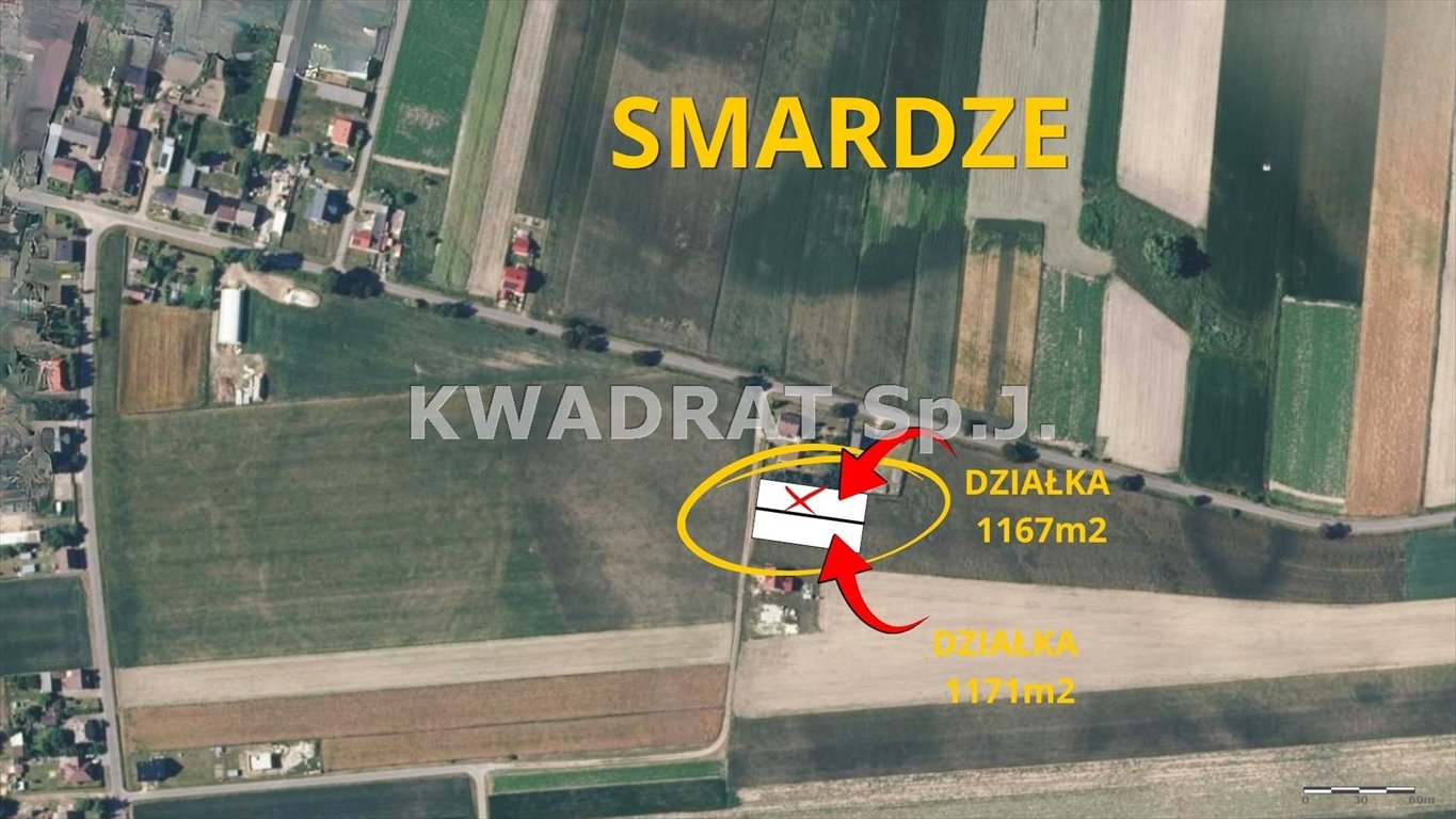 Ostatnia działka w Smardzach! 1171 m², media, atrakcyjna cena Smardze  1 167m2 Foto 1