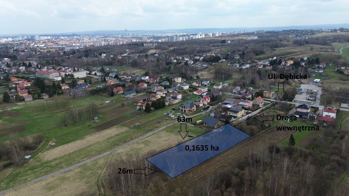Działka budowlana 1635 m² z mediami, blisko centrum Rzeszowa Rzeszów, Dębicka  1 635m2 Foto 1