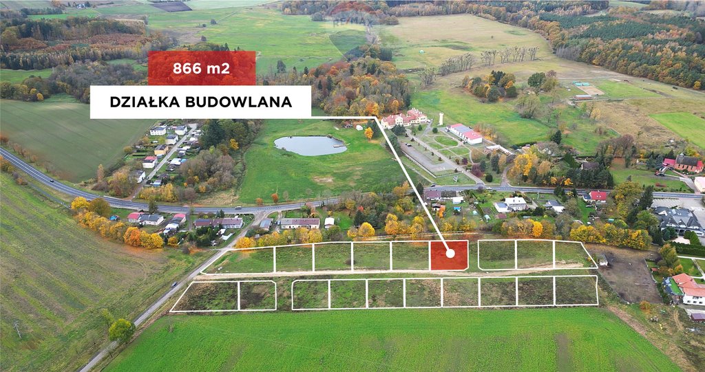 Działka budowlana na sprzedaż Rymań, Koszalińska  866m2 Foto 1