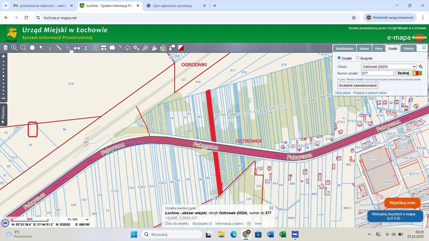 Działki rolne Ostrówek - blisko DK50 i PKP, 2x 115 i 143 m² Ostrówek  2 592m2 Foto 1