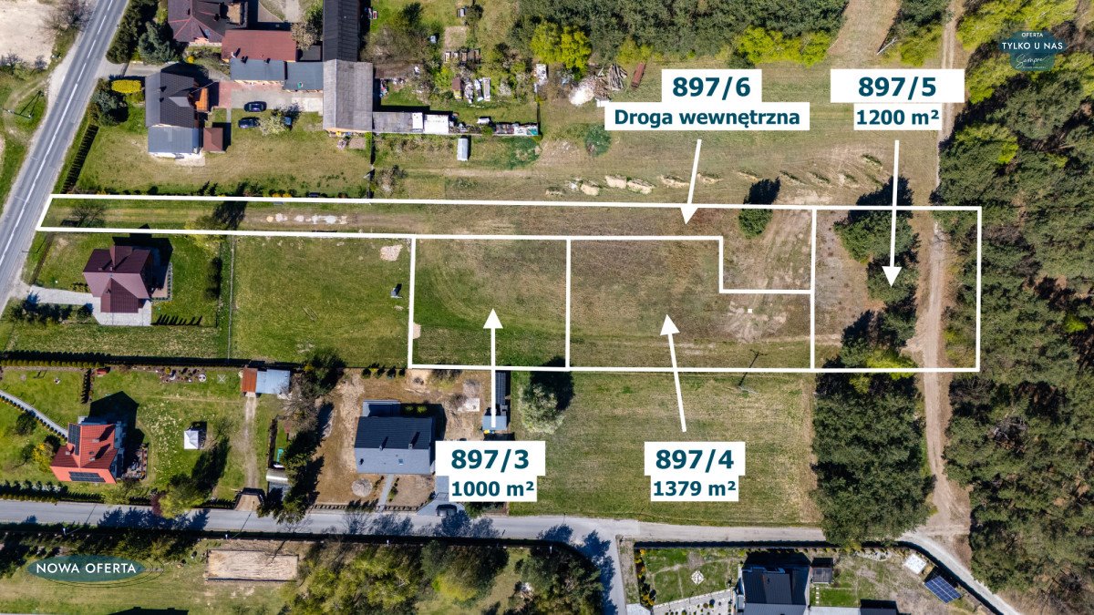 Działki pod zabudowę jednorodzinną w Łobudzicach, 1000-1379 m² Łobudzice, Akacjowa  1 000m2 Foto 1