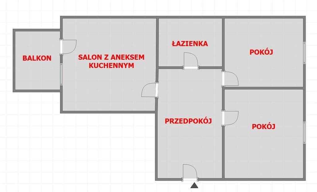 Mieszkanie trzypokojowe na sprzedaż Rzeszów, Baldachówka  52m2 Foto 8