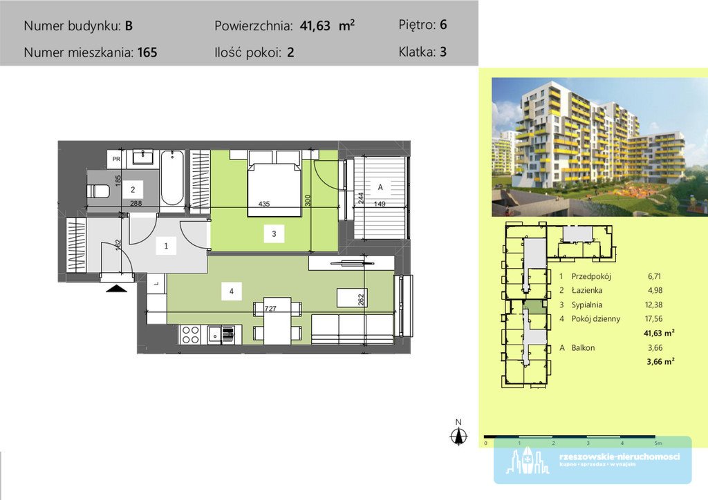 Mieszkanie dwupokojowe na sprzedaż Rzeszów, Dworzysko  42m2 Foto 2