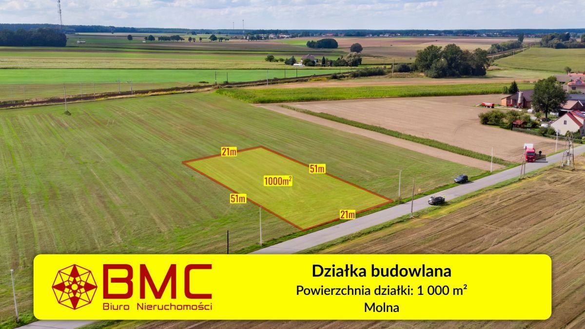 Działka budowlana na sprzedaż Molna, Cegielniana  1 000m2 Foto 1
