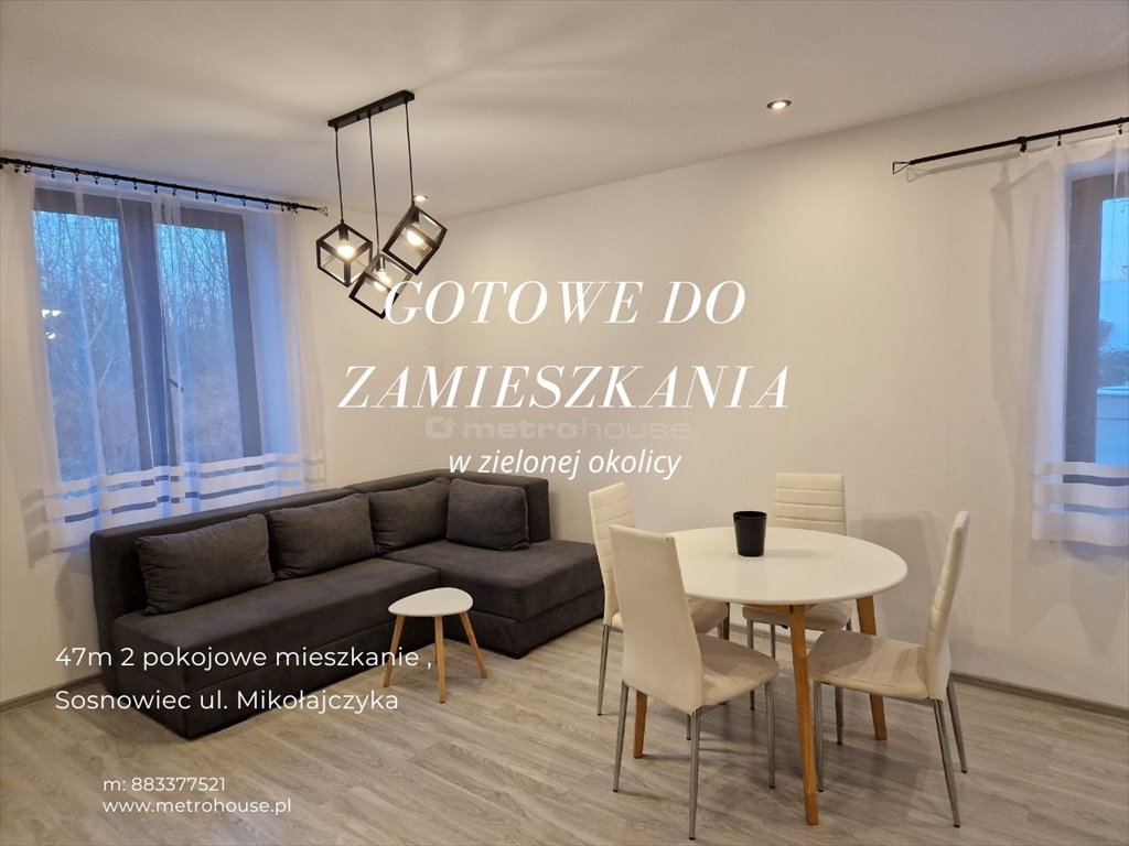 Mieszkanie dwupokojowe na sprzedaż Sosnowiec, Dębowa Góra, Mikołajczyka  47m2 Foto 1