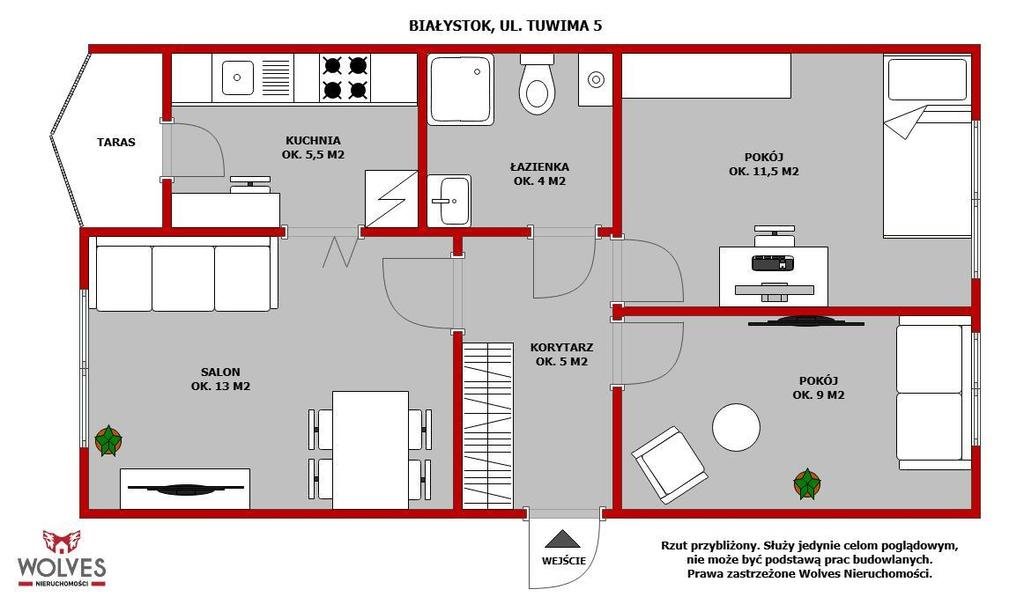 Mieszkanie trzypokojowe na sprzedaż Białystok, Antoniuk, Juliana Tuwima  48m2 Foto 10