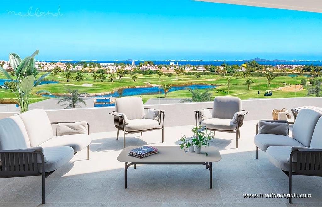 Przestronne 93 m² z widokiem na pole golfowe i Mar Menor Hiszpania, Los Alcázares  93m2 Foto 1