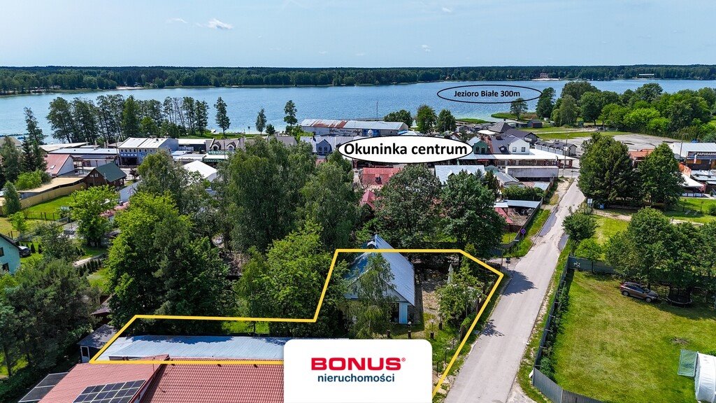 Okuninka: Biznes nad Jeziorem Białym, 142 m2, 3 działki Okuninka  142m2 Foto 1