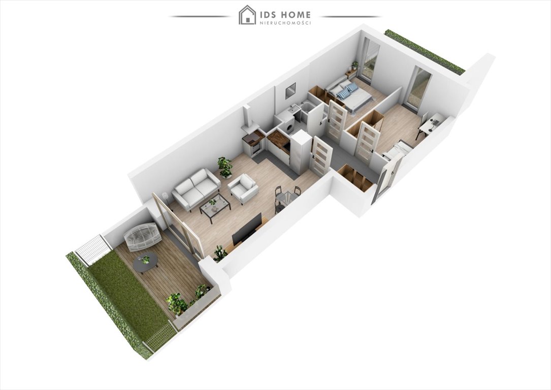 Do sprzedania przestronne mieszkanie 51,39 m² z dwoma ogródkami Lublin, Ponikwoda  51m2 Foto 1