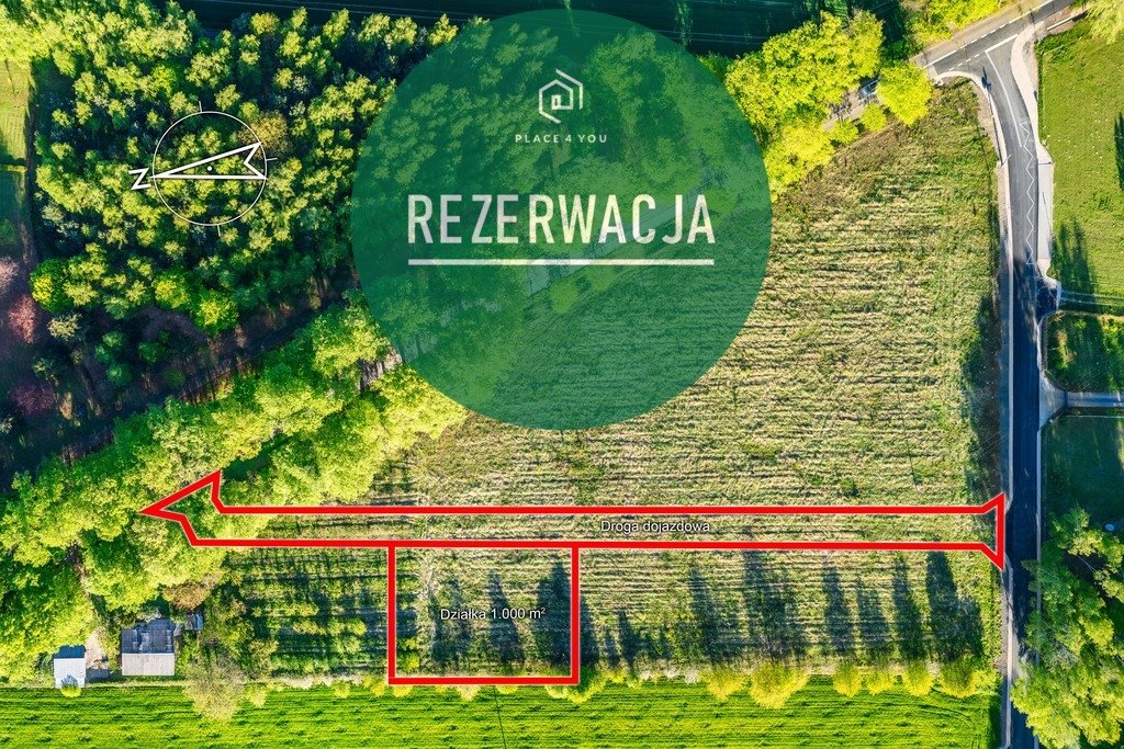 Działka 1000 m² z WZ pod dom jednorodzinny w Pasikonie Pasikonie  1 000m2 Foto 1