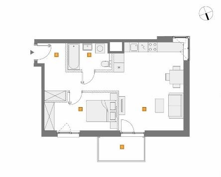 Do sprzedania nowe 2-pokojowe mieszkanie 42 m² z parkingiem Warszawa, Włochy, Wiktoryn, Popularna  49m2 Foto 1