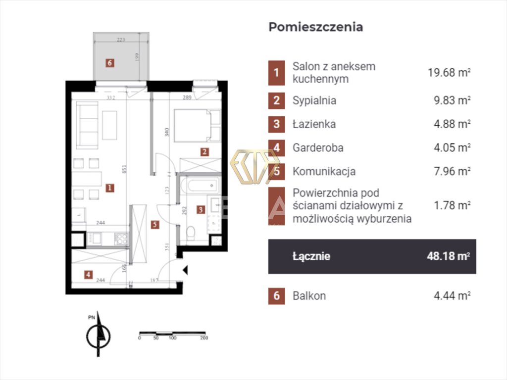 Mieszkanie dwupokojowe na sprzedaż Dąbrowa Górnicza, Przemysłowa  48m2 Foto 1