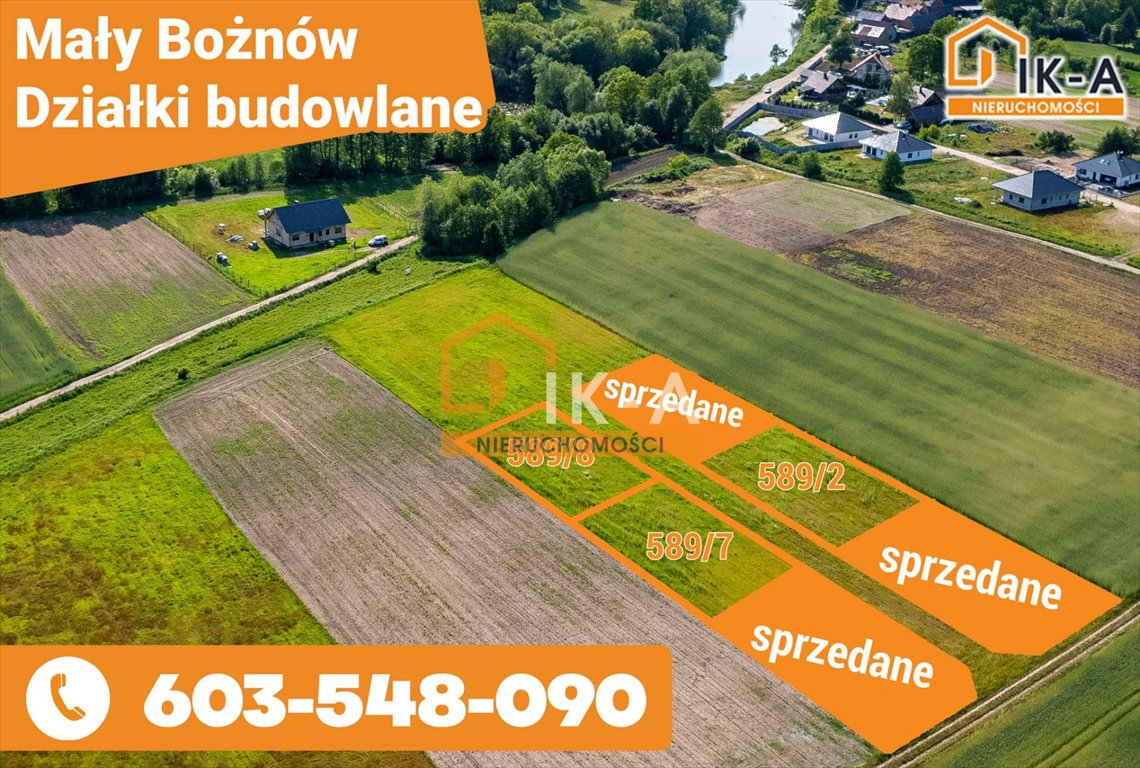 Działka budowlana na sprzedaż Bożnów, Bożnów  819m2 Foto 1