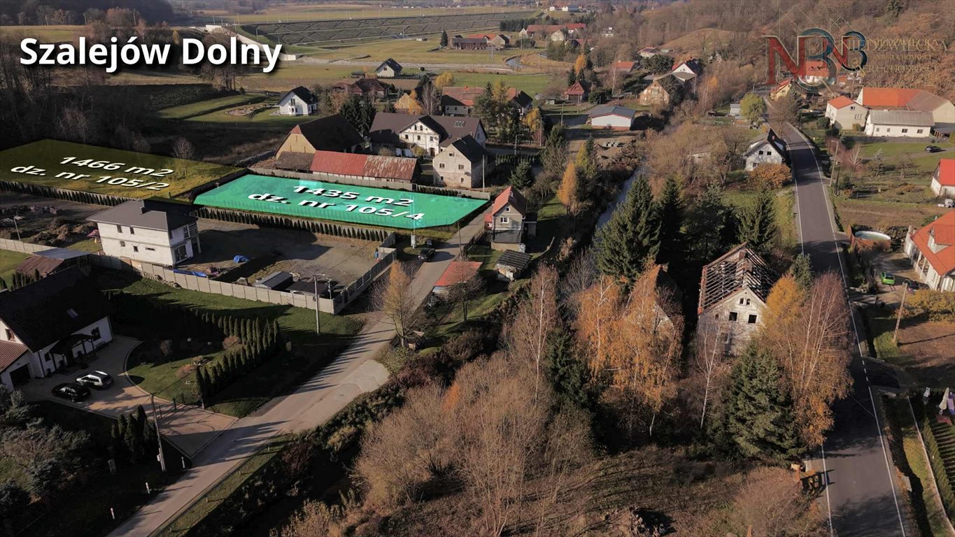 Działka z rozpoczętą budową domu, ogrodzona, media, projekt Szalejów Dolny, Szalejów Dolny, Szalejów Dolny 64  1 435m2 Foto 1