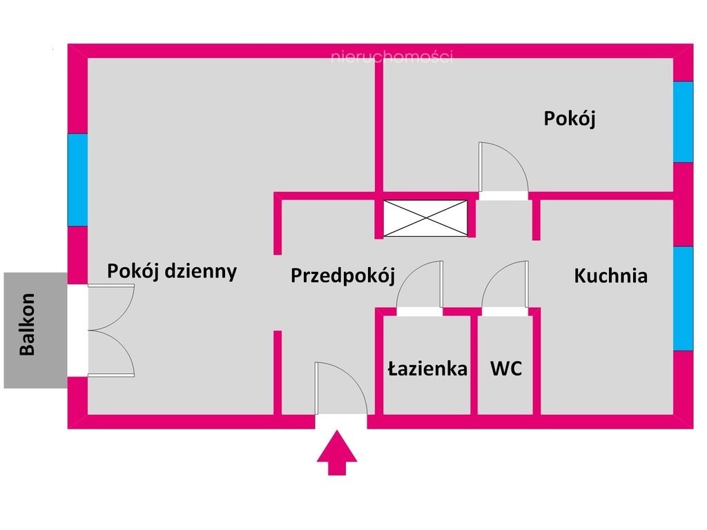 Mieszkanie dwupokojowe na sprzedaż Rzeszów, Baranówka, Obrońców Poczty Gdańskiej  50m2 Foto 4