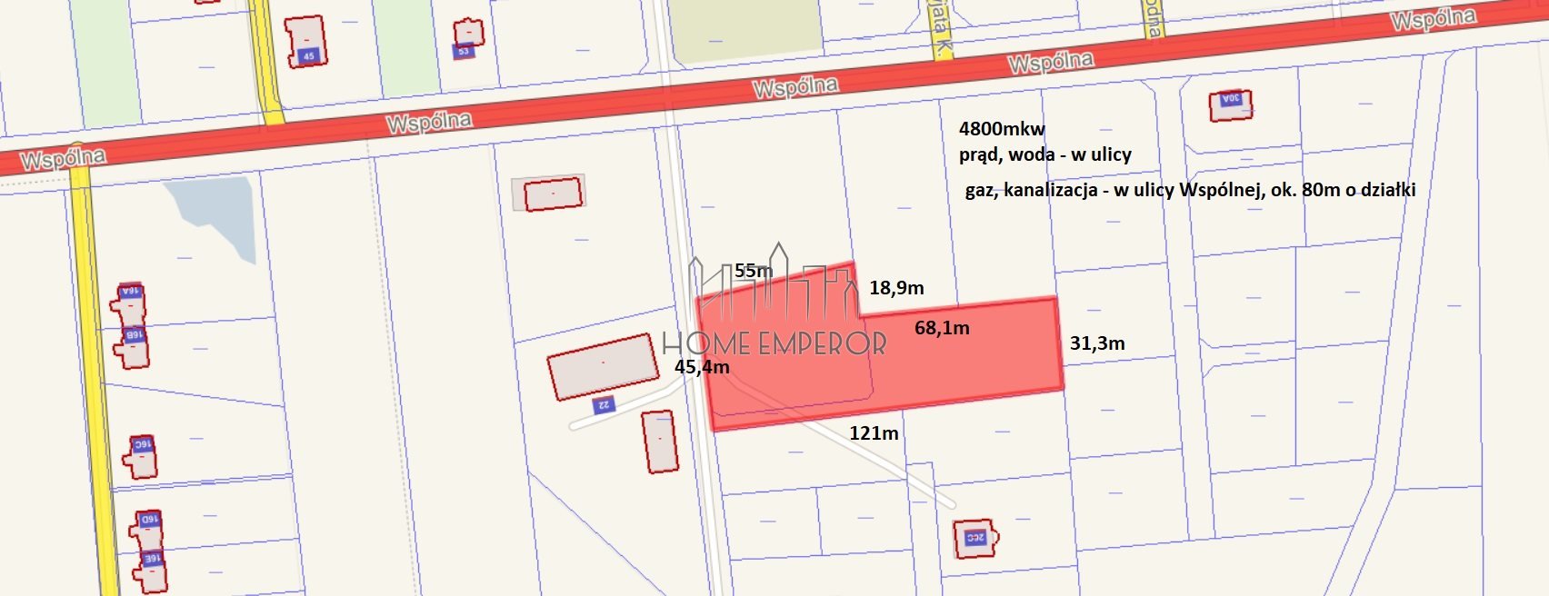 Działka budowlana na sprzedaż Duchnów, Wspólna  4 800m2 Foto 1
