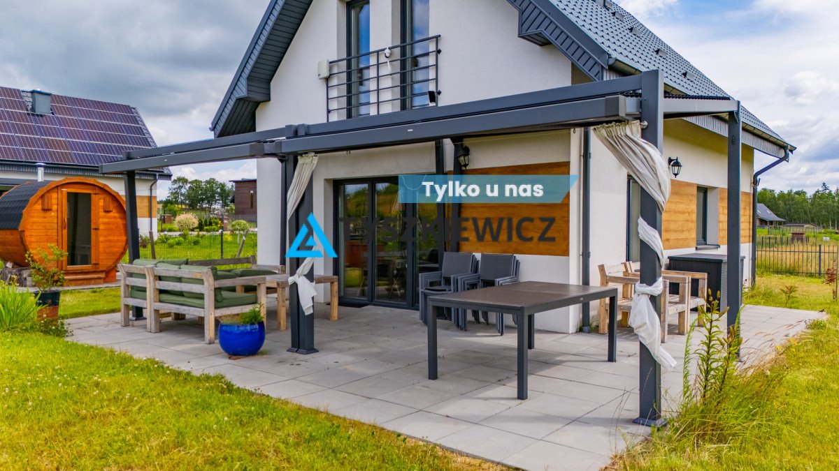 Dom z kominkiem i bliskością jeziora w Sobączu Sobącz  93m2 Foto 1