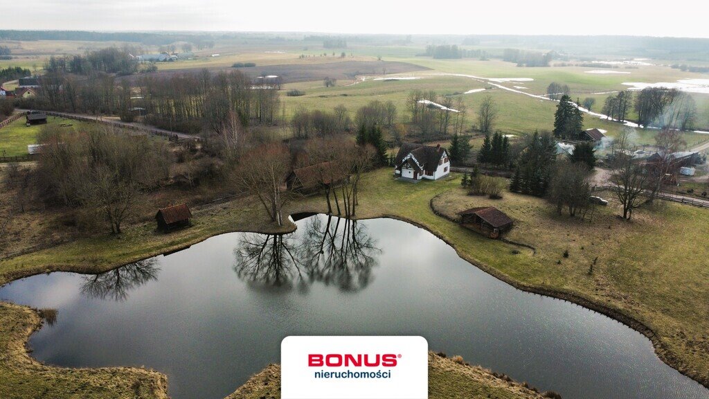Urokliwy dom z dużym stawem, 260 m2, ogród i altana Mieruniszki  260m2 Foto 1