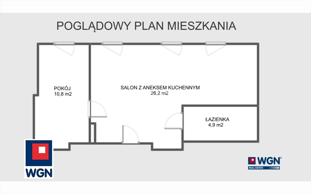 Mieszkanie dwupokojowe na sprzedaż Poznań, Jeżyce, Sokoła  42m2 Foto 10