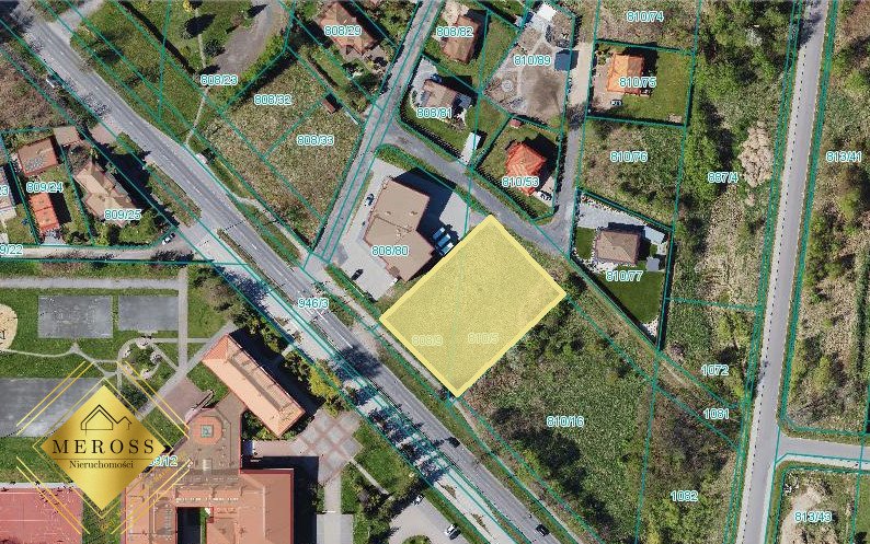Działka budowlana 2166 m² w Grabówce - media w drodze Częstochowa, Grabówka  2 166m2 Foto 1