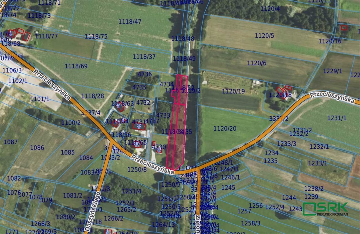 Działka 3777 m² z mediami i zielenią w Brzeszczach Brzeszcze, Brzeszcze, Przecieszyńska  3 777m2 Foto 1