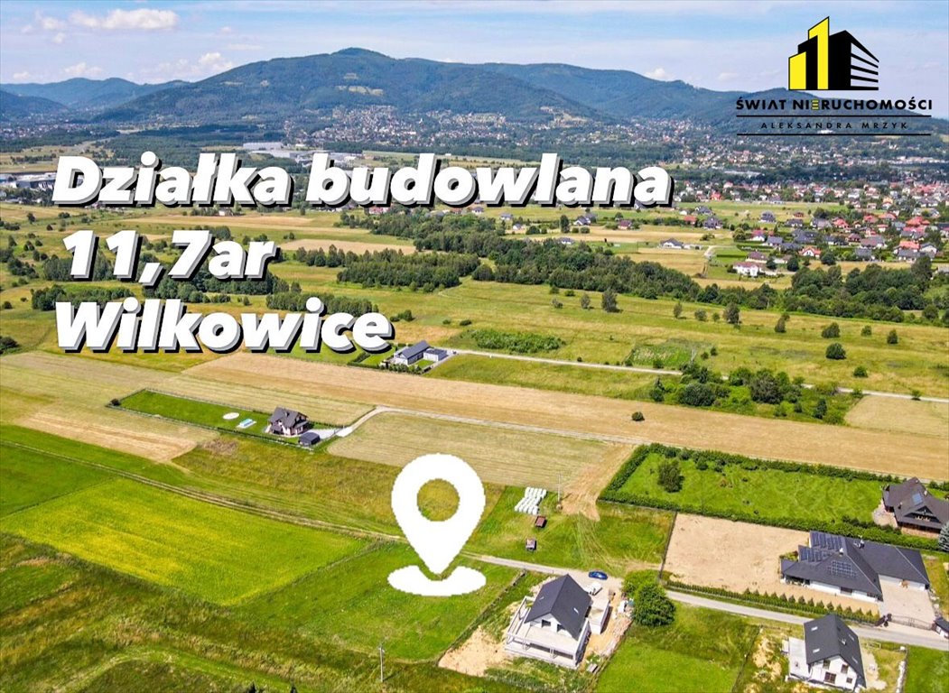 Działka budowlana na sprzedaż Wilkowice  1 170m2 Foto 1