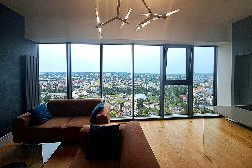 Ekskluzywne 3-pokojowe mieszkanie w Hanza Tower z panoramicznym widokiem Szczecin, Centrum, al. Wyzwolenia  81m2 Foto 1