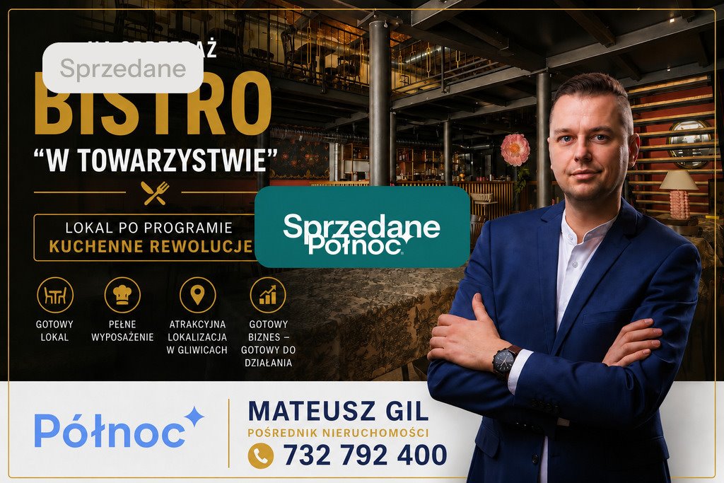 Polecam gotowy lokal gastronomiczny 250 m² przy Rynku Gliwice: Gliwice: Zwycięstwa