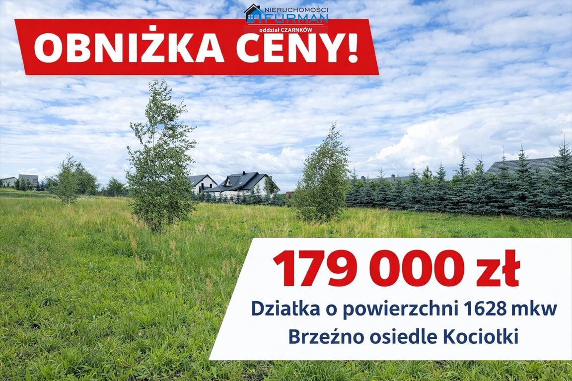 Działka budowlana 1628 m² w Brzeźnie, gotowa do zabudowy Brzeźno  1 628m2 Foto 1
