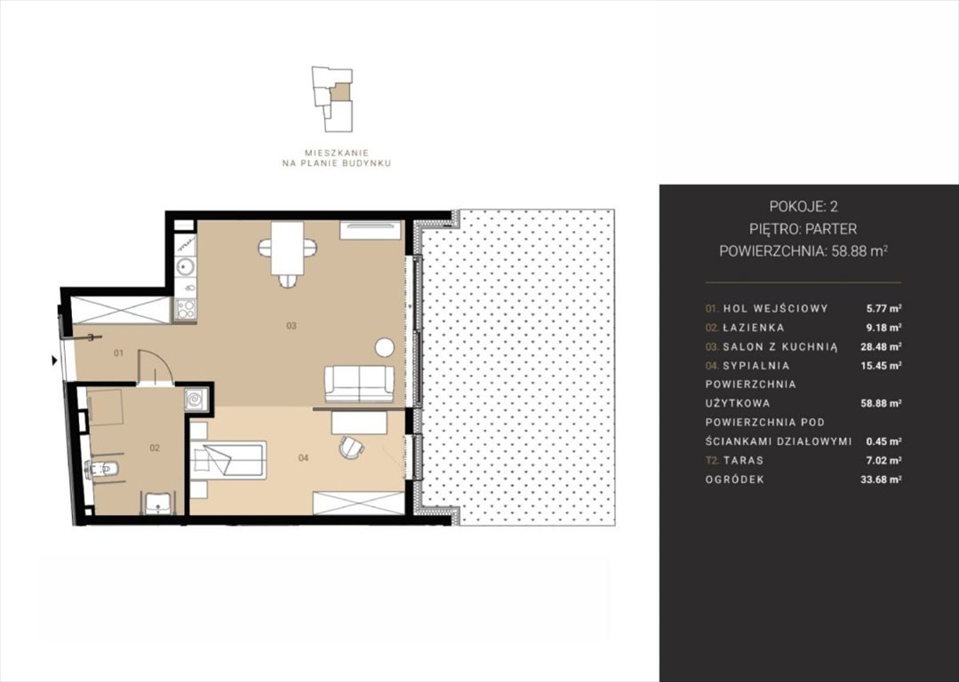 Mieszkanie trzypokojowe na sprzedaż Warszawa, Mokotów, Władysława Orkana  59m2 Foto 1