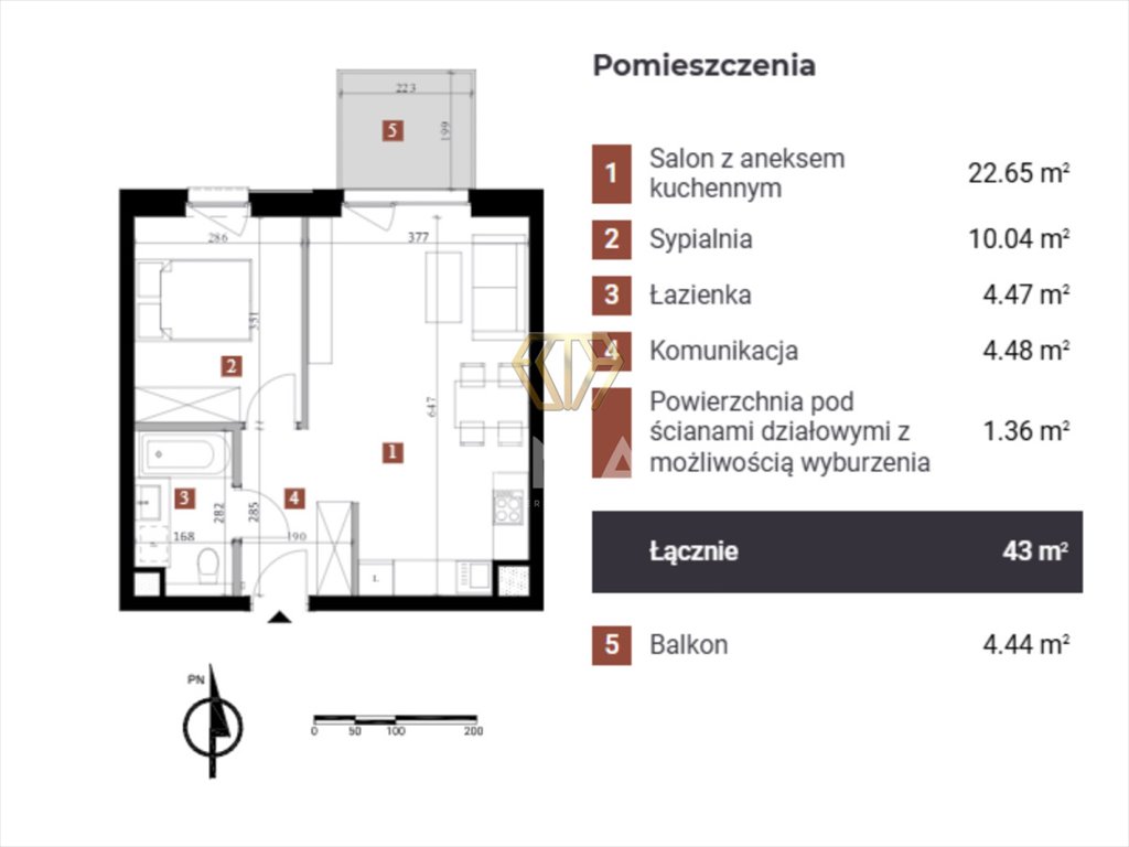 Mieszkanie dwupokojowe na sprzedaż Dąbrowa Górnicza, Przemysłowa  43m2 Foto 4