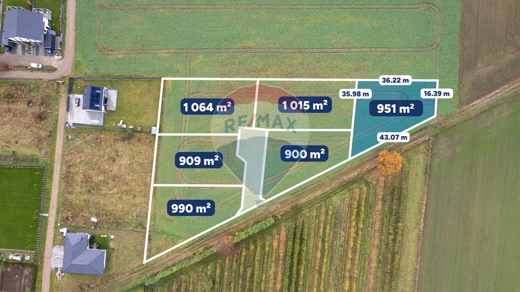 Działka budowlana 951 m² w Konikowie z mediami - polecam! Konikowo  951m2 Foto 1