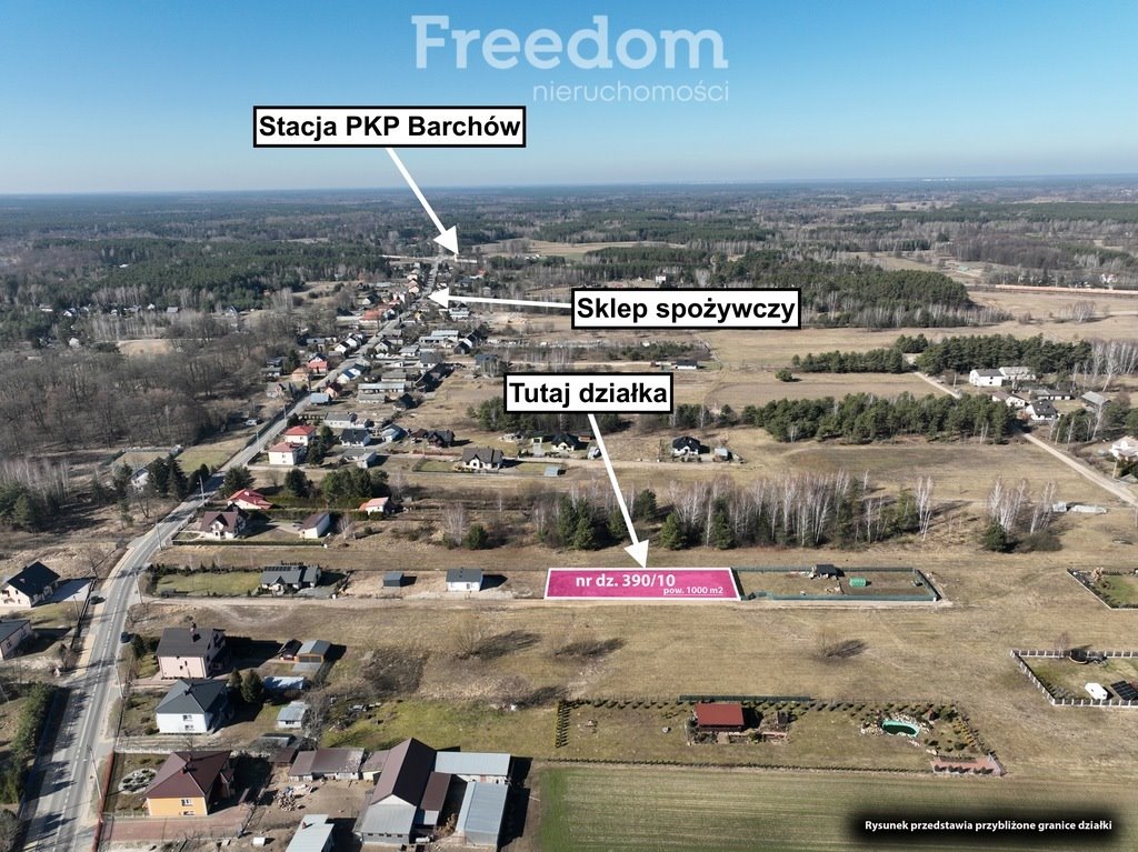 Sprzedam uzbrojoną działkę 1000 m² z pozwoleniem na budowę: Barchów
