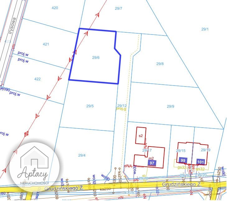 Działka przemysłowo-handlowa na sprzedaż Jasin, Zygmunta Grudzińskiego  898m2 Foto 6