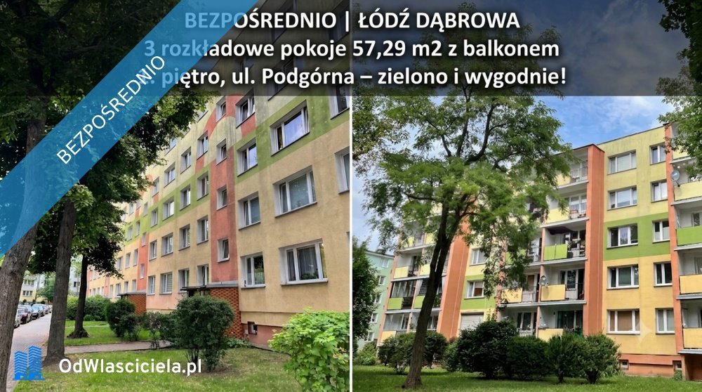 Rozkładowe 3 pokoje (57 m²) w Łodzi Górnej Łódź, Górna, Łódź, Podgórna  57m2 Foto 1
