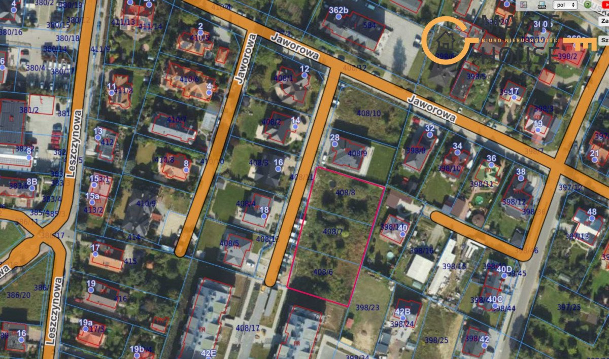 Działki budowlane w Gdańsku Jasień, 2391 m², media, inwestycja Gdańsk, Jasień, Jaworowa  2 391m2 Foto 1