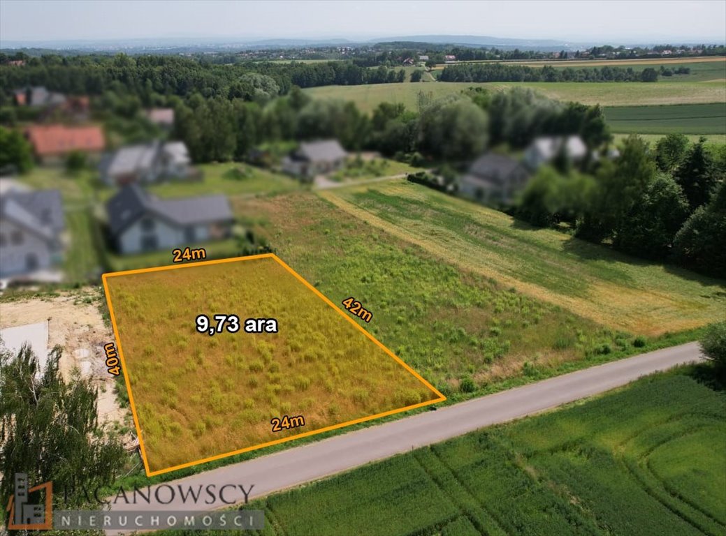 Działka budowlana 973 m² w Giebułtowie – spokojna okolica Giebułtów  973m2 Foto 1