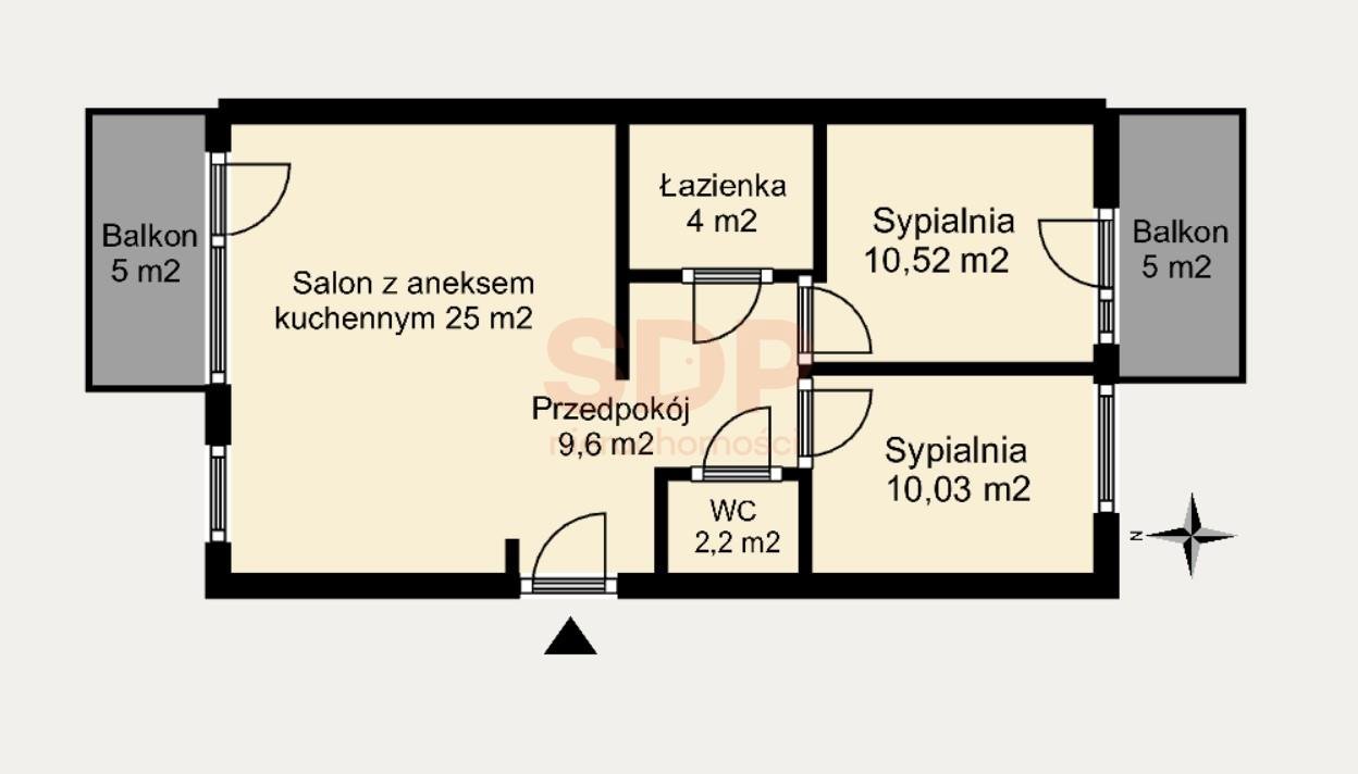 Mieszkanie trzypokojowe na sprzedaż Wrocław, Śródmieście, Kleczków, Wybrzeże Conrada - Korzeniowskiego  61m2 Foto 3