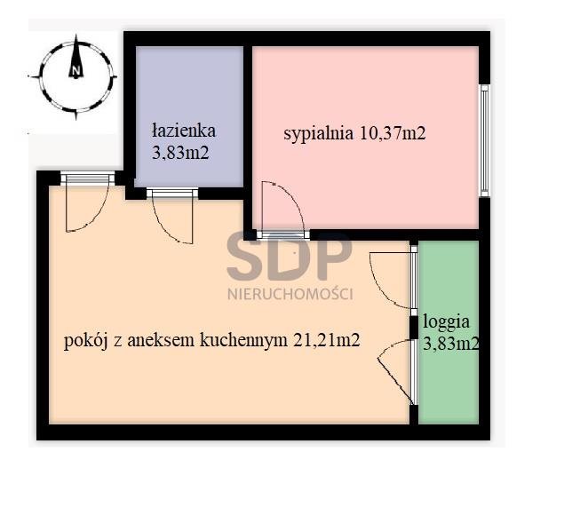 Mieszkanie dwupokojowe na sprzedaż Wrocław, Psie Pole, Zakrzów  38m2 Foto 3