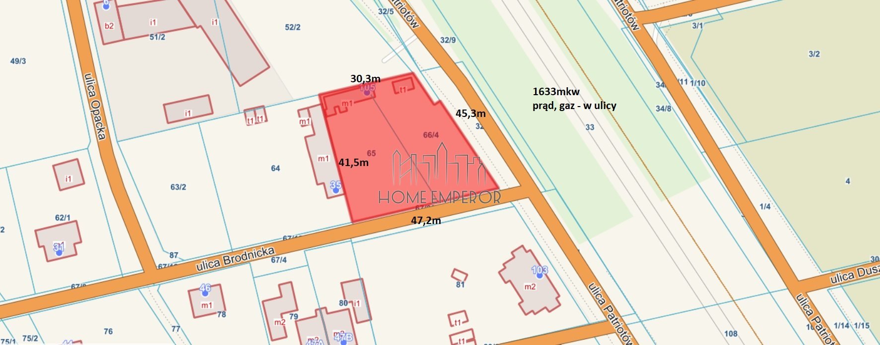 Działka 1663 m² w Warszawie (Wawer, Patriotów) z warunkami zabudowy Warszawa, Wawer, Miedzeszyn, Patriotów  1 663m2 Foto 1
