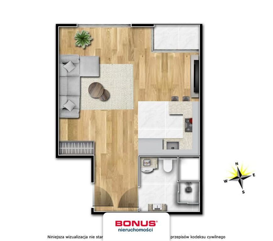 Kawalerka na sprzedaż Szczecin, Centrum, Edmunda Bałuki  35m2 Foto 1