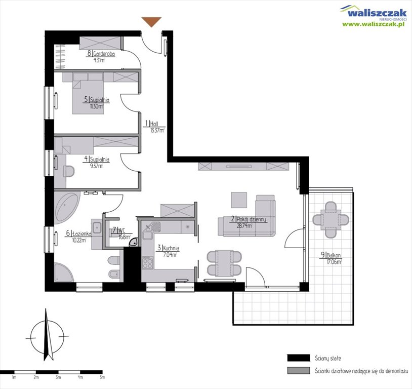 Nowoczesny apartament 87,55 m2 z tarasem i garażem Piotrków Trybunalski, Centrum  88m2 Foto 1