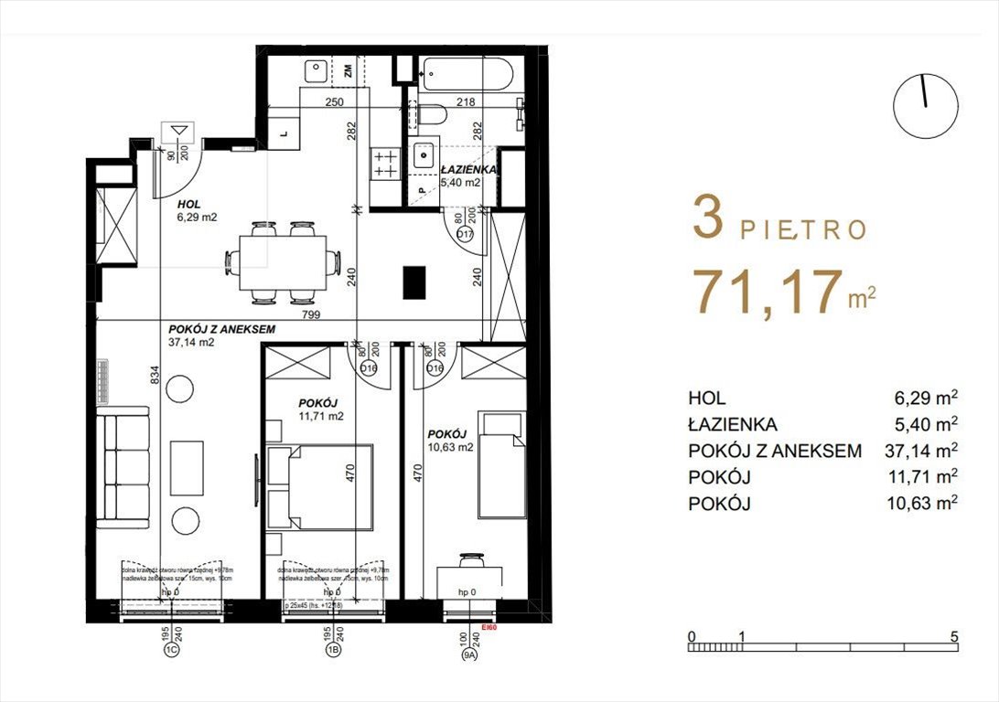 Mieszkanie trzypokojowe na sprzedaż Lublin, Śródmieście  71m2 Foto 2