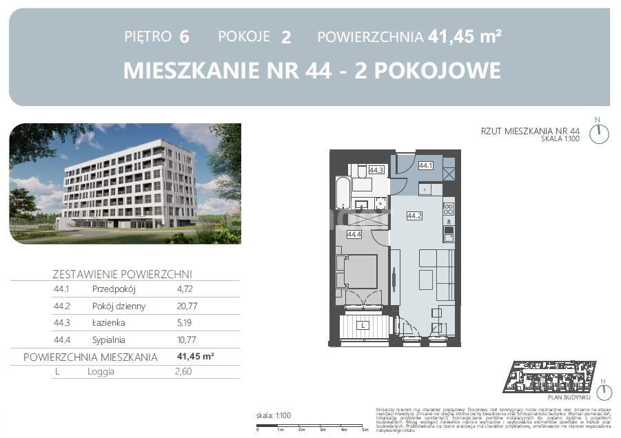 Mieszkanie dwupokojowe na sprzedaż Rzeszów, Pańska  42m2 Foto 2