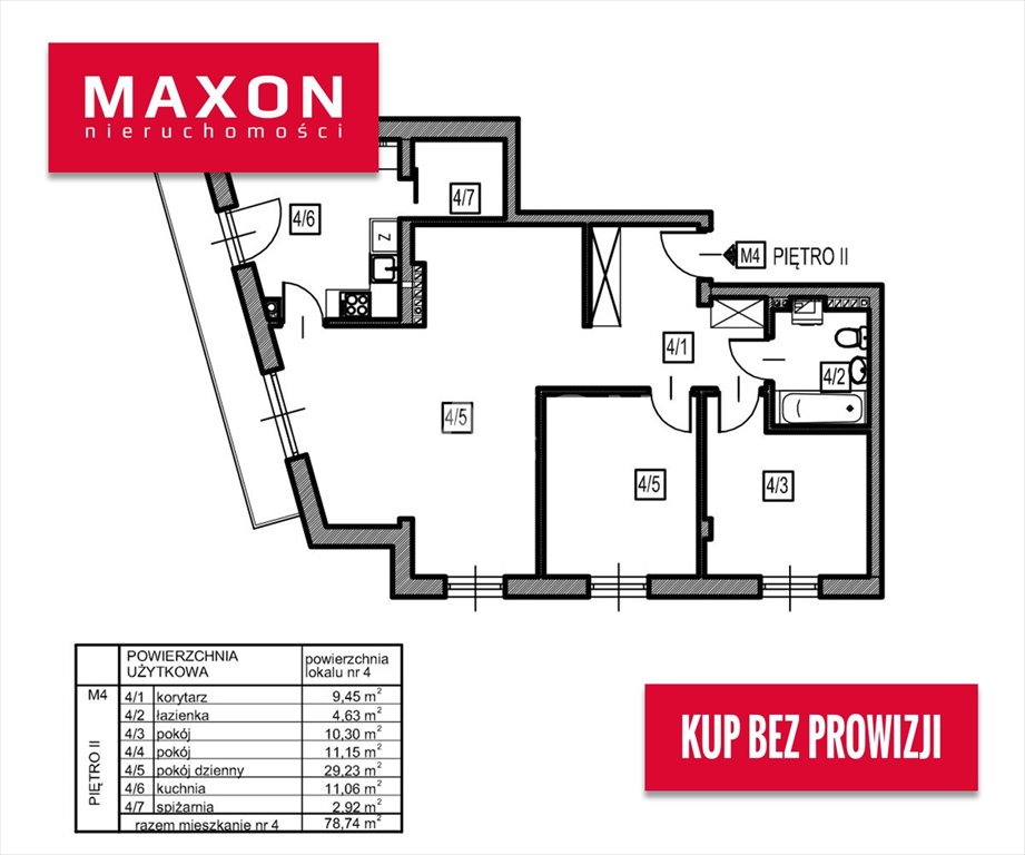 Przestronne 3-pokojowe mieszkanie z spiżarnią w Markach Marki, ul. Królowej Jadwigi  79m2 Foto 1