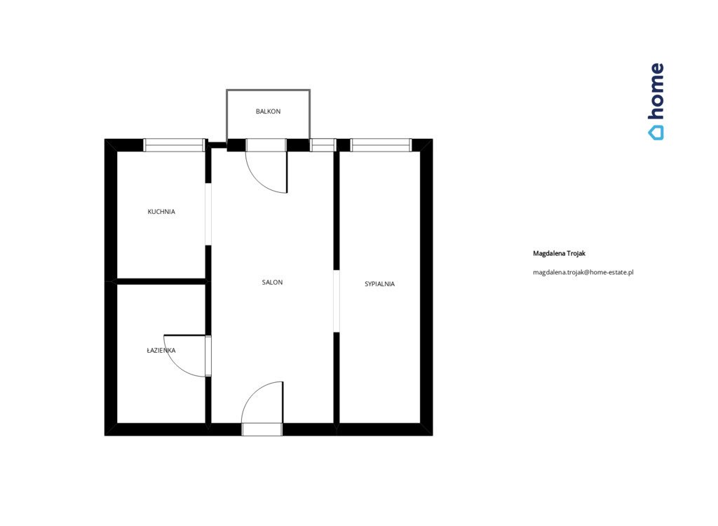 Mieszkanie dwupokojowe na sprzedaż Rzeszów, al. Tadeusza Rejtana  33m2 Foto 1