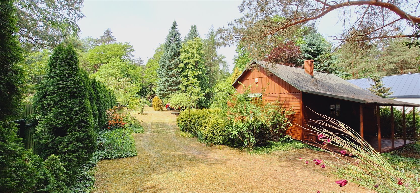 Działka 1030 m² z domkiem, las, media, gotowa do zamieszkania Lasek, Letniskowa 4  1 030m2 Foto 1